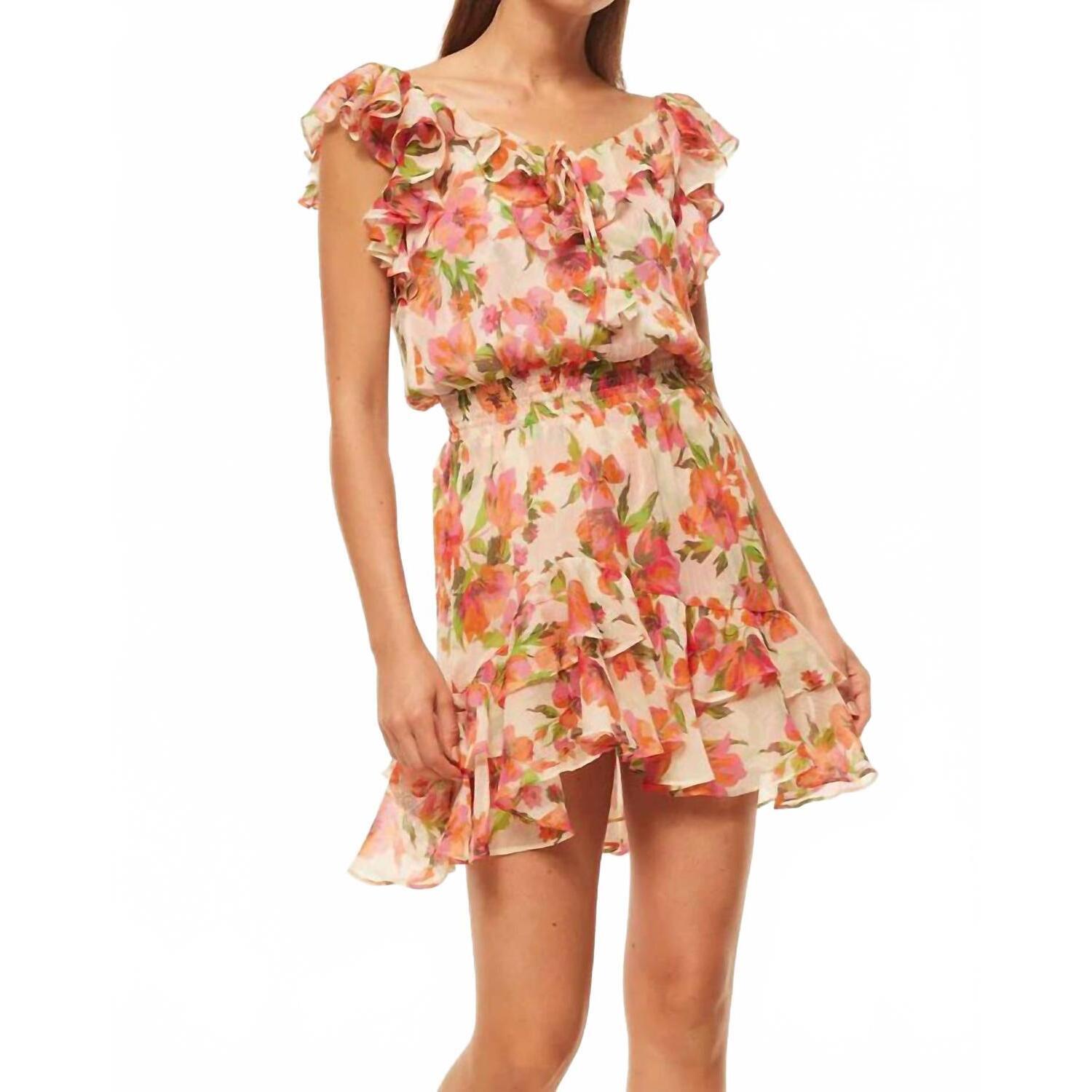 New Misa Los Angeles Solmaz Dress In Palmarei Blooms